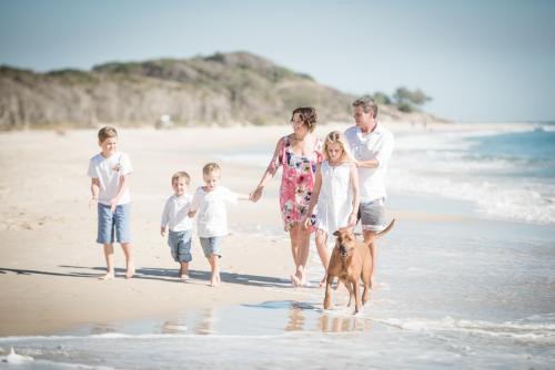 Me, my wife Anna, daughter Poppy, Flynn, Harry, Monty and the dog Max