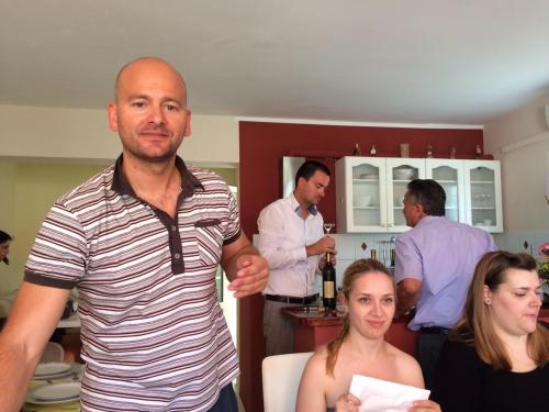 Ante, Slobodan and Alberto (family of owners) with guests