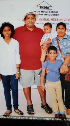 Charith Siriwardena and family