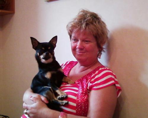 Mariola Crystina und Hund Pino
